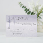 3x5 R.S.V.P. Antwort Karte Winter Wunderland Bäume (Stehend Vorderseite)