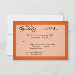 3x5 R.S.V.P. Antwort-Karten-orange doppeltes RSVP Karte