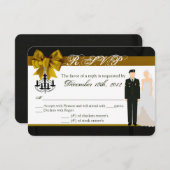 3x5 R.S.V.P. Antwortkarte ARMY Einheitliche Bräunu RSVP Karte (Vorne/Hinten)