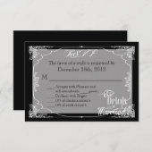 3x5 R.S.V.P. Antwortkarte Essen Getränk Verheirate RSVP Karte (Vorne/Hinten)