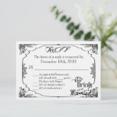 3x5 R.S.V.P. Antwortkarte Essensgetränk Verheirate RSVP Karte (Stehend Vorderseite)