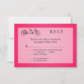3x5 R.S.V.P. Antwortkarte Hot-Pink-Doppelrad RSVP Karte (Vorderseite)