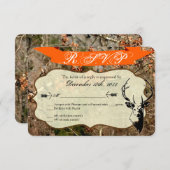 3x5 R.S.V.P. Antwortkarte Jagd auf Hirschbügel Kop RSVP Karte (Vorne/Hinten)