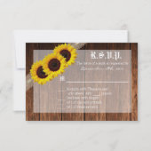 3x5 R.S.V.P. Antwortkarte Land Sonnenblumen Holz RSVP Karte (Vorderseite)