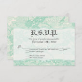 3x5 R.S.V.P. Antwortkarte Landminze Spitze Druck RSVP Karte (Vorne/Hinten)