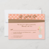 3x5 R.S.V.P. Antwortkarte Mason Jar Blume RSVP Karte (Vorderseite)