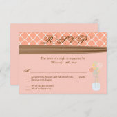 3x5 R.S.V.P. Antwortkarte Mason Jar Blume RSVP Karte (Vorne/Hinten)