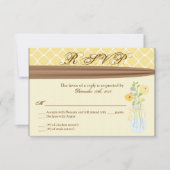 3x5 R.S.V.P. Antwortkarte Mason Jar Blume RSVP Karte (Vorderseite)