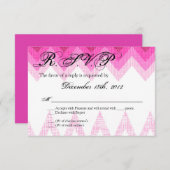 3x5 R.S.V.P. Antwortkarte Ombre Zickzack rosa RSVP Karte (Vorne/Hinten)