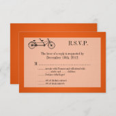 3x5 R.S.V.P. Antwortkarte Orange Doppelfahrrad RSVP Karte (Vorne/Hinten)