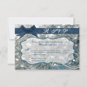 3x5 R.S.V.P. Antwortkarte Risse Eiswinterschnee RSVP Karte