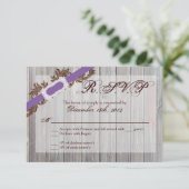 3x5 R.S.V.P. Antwortkarte Stall Holz Diamant Band RSVP Karte (Stehend Vorderseite)