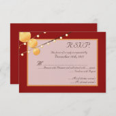3x5 R.S.V.P. Antwortkartenpapierleuchten auf Rot RSVP Karte (Vorne/Hinten)