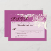 3x5 R.S.V.P-Karte Vintage Viktorianische Spitze Or RSVP Karte (Vorne/Hinten)