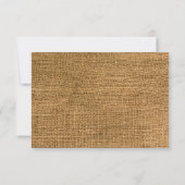 3x5 R.S.V.P. Reply Card Mason Jar Burlap Country RSVP Karte (Rückseite)