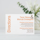 3x5 Richtungen Karte braun orange Zickzack (Stehend Vorderseite)