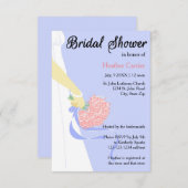 3x5 Vertikales Kleid und Bouquet - Brautparty Einl Einladung (Vorne/Hinten)