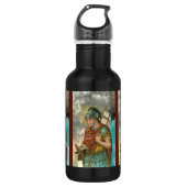 3xSt. Florian mit Eimer (Rauch; M 019) Edelstahlflasche (Vorderseite)