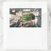 【4枚セット】Green JK シール|寿司娘 GenerativeAI Rechteckiger Aufkleber (Tasche)