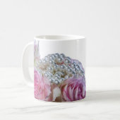 4008-Rosen mit Pearls Tasse (Vorderseite Links)