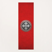 [400] Altes keltisches Heiliges Silberknotenkreuz Yogamatte (Vorderseite)