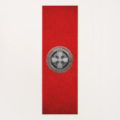 [400] Altes keltisches Heiliges Silberknotenkreuz Yogamatte (Rückseite)