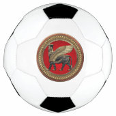 [400] Assyrian Winged Bull: Gold and Black Lamassu Fußball (Vorderseite)