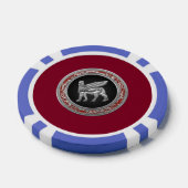 [400] Babylonischer Flügelbull [Silber] [3D] Pokerchips (Einzeln)