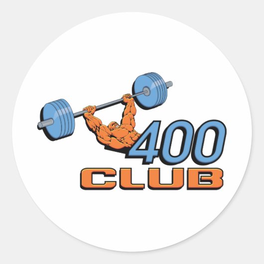 400 Club Weightlift Runder Aufkleber (Vorderseite)