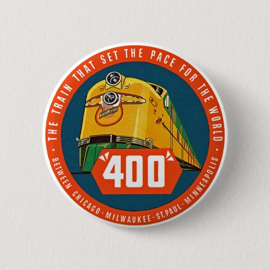 400 ~ "Der Zug, der das Tempo vorgibt" Button (Vorderseite)
