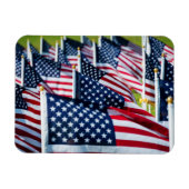 400 Flaggen, die stolz in einem Feld schwingen Magnet (Horizontal)