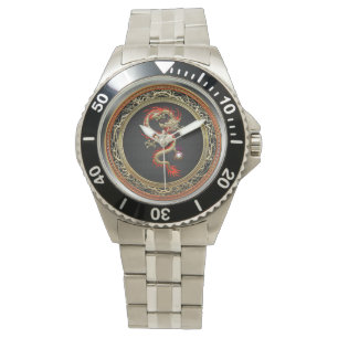 [400] Goldener chinesischer Drache Fucanglong Armbanduhr