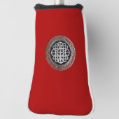 [400] Heiliges keltisches silbernes Knoten-Kreuz Golf Headcover (Rotieren 90)