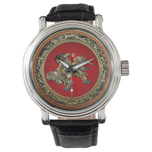 [400] Hokusai - Shoki Riding Shishi Lion Armbanduhr