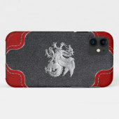 [400] Isländischer Drache, Landvættir [Silber] Case-Mate iPhone Hülle (Rückseite (Horizontal))