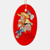 400 Jahre mit Dulcinea&Don Quixote @QUIXOTEdotTV Keramik Ornament (Rechts)