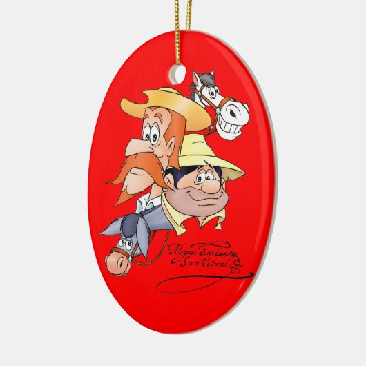 400 Jahre mit Dulcinea&Don Quixote @QUIXOTEdotTV Keramik Ornament (Links)