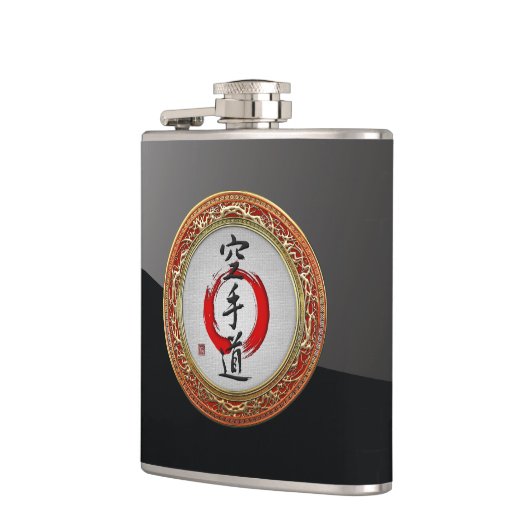 [400] Japanische Kalligraphie - Karate-do Flachmann (Links)