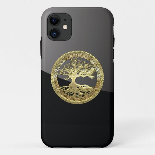 [400] Keltischer Baum des Lebens [Gold] Case-Mate iPhone Hülle (Rückseite)