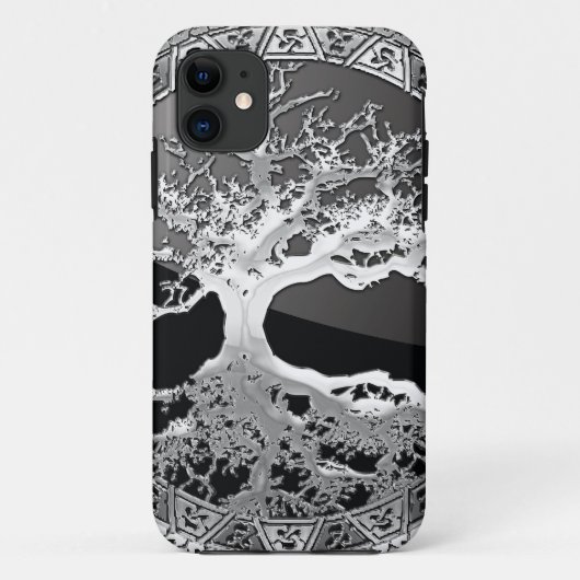 [400] Keltischer Baum des Lebens [Silber] Case-Mate iPhone Hülle (Rückseite)