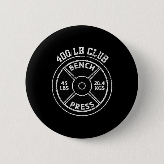 400 Lbs Pound Bench Press Club Gym Weightlifting P Button (Vorderseite)