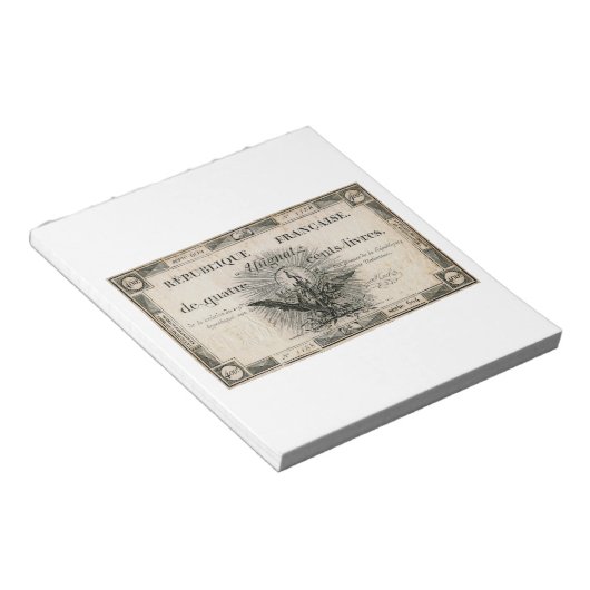 400 Livres Französische Revolution Auftrag Bank No Notizblock (angewinkelt)