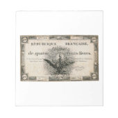 400 Livres Französische Revolution Auftrag Bank No Notizblock (Vorderseite)
