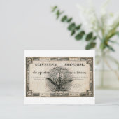 400 Livres Französische Revolution Auftrag Bank No Postkarte (Stehend Vorderseite)
