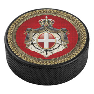 [400] Maltas - SMOM-Wappen Eishockey Puck