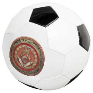 [400] Master Mason - Gold Square & Compasses Fußball