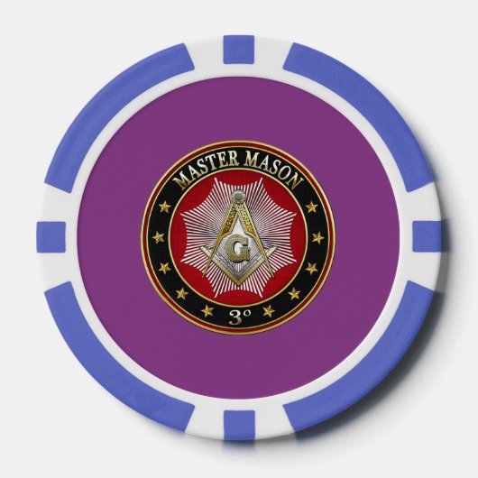[400] Master Mason - Platz und Kompasse 3. Stufe Pokerchips (Vorderseite)
