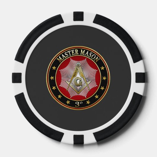 [400] Master Mason - Platz und Kompasse 3. Stufe Pokerchips (Vorderseite)