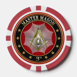 [400] Master Mason - Platz und Kompasse 3. Stufe Pokerchips