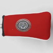 [400] Master Mason - Silver Square & Compasses Golf Headcover (Vorderseite)
